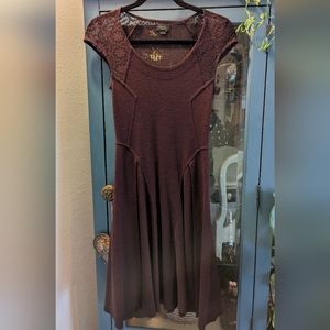 Plum Wool & Lace Anthropologie Dress